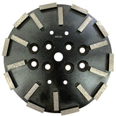 10" turbo diamond grinding plate with 20 segments, #30/40 grit for medium concrete grinding applications