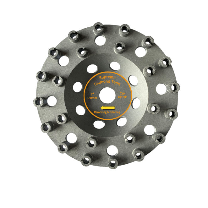 7 inch diamond bead cup wheel for heavy-duty concrete grinding and floor coating removal