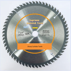 Carbide Tipped Circular Saw Blade 7-1/4 Inch for Aluminum and Non-Ferrous Metal Cutting