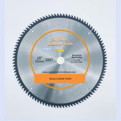 GC-W10100 10 inch Carbide Tipped Wood Circular Saw Blade with 100 teeth for ultra-fine, smooth woodworking cuts