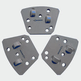 Close-up of PCD trapezoid diamond grinding disc for glue, mastics, and coatings