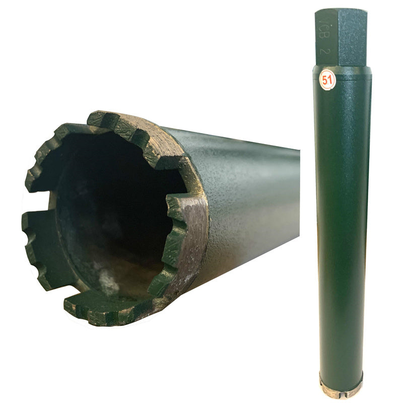 Wet Diamond Core Drill Bit Mounted on Core Drill Machine for Concrete Drilling