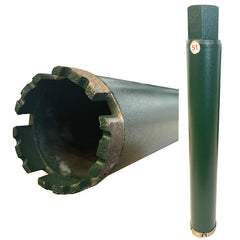 Wet Diamond Core Drill Bit Mounted on Core Drill Machine for Concrete Drilling