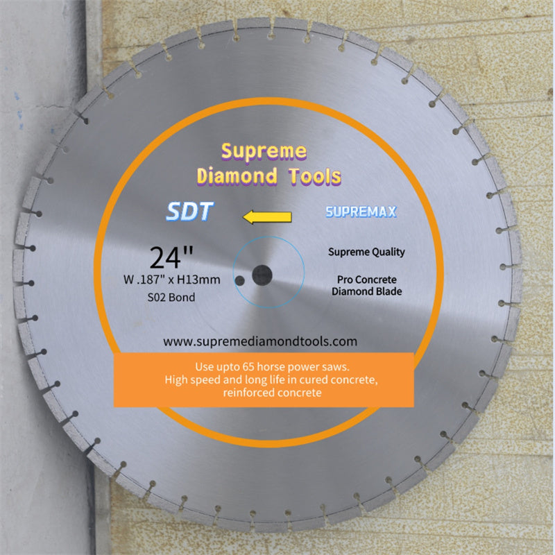 Supreme Pro Series Concrete Saw Blade with multiple bond options for aggregates.