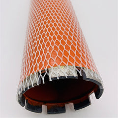 Diamond Core Bit Mounted on Drill Rig for Wet Drilling in Concrete and Reinforced Concrete