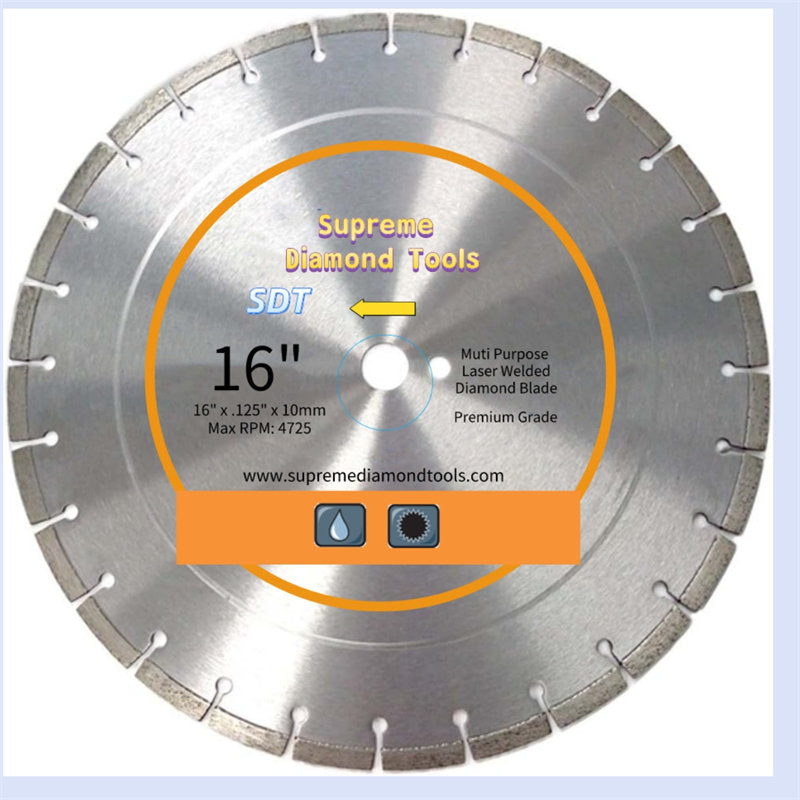 Laser Welded General Purpose Segmented High Speed Diamond Saw Blades(14-20 Inch)