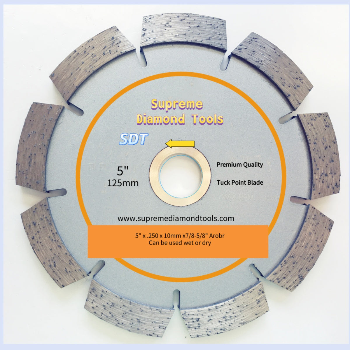 Supreme Diamond Tools Solid Segment Tuck Point Blades for Mortar Joint Cleaning