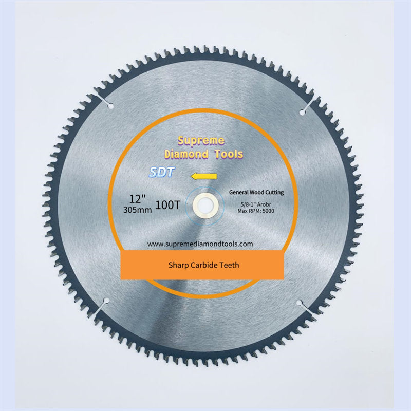 GC-W12100 12 inch Carbide Tipped Wood Circular Saw Blade with 100 teeth for ultra-smooth precision cuts