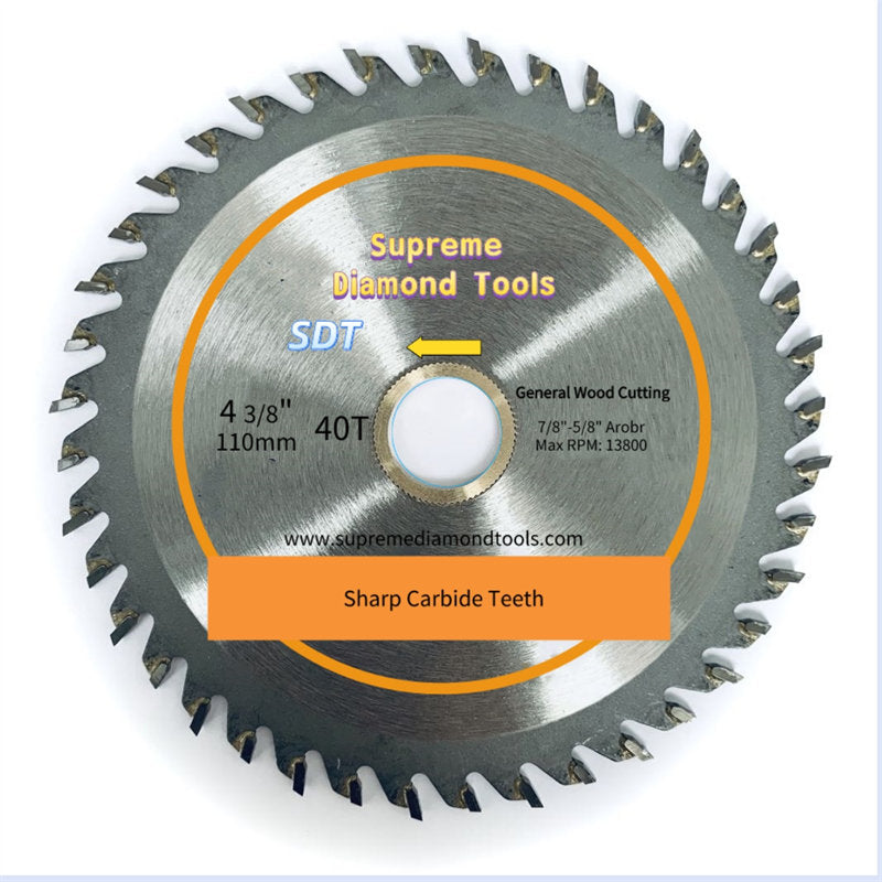 GC-W440 4-3/8 inch Wood Circular Saw Blade with 40 carbide teeth for precision woodworking and fine cuts