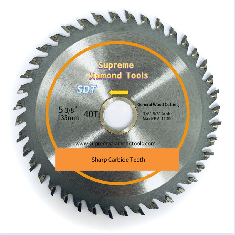 GC-W540 5-3/8 inch Circular Saw Blade with 40 carbide teeth for smooth, accurate woodworking cuts