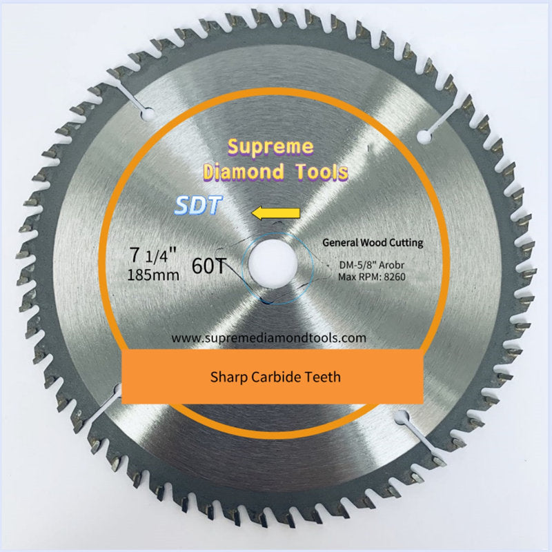 GC-W760 7-1/4 inch Wood Circular Saw Blade 60 carbide teeth for precision woodworking