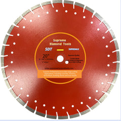 Red Combo Diamond Saw Blade designed for fast, clean concrete cutting