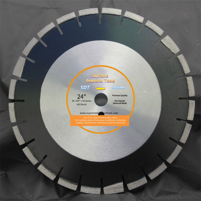 Supreme Diamond Pro Asphalt Saw Blade engineered for abrasive asphalt cutting.